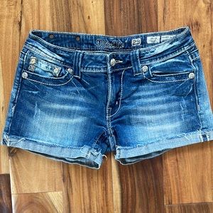 Miss Me denim shorts, zip fly